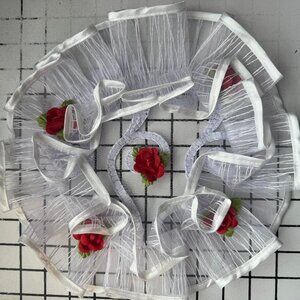 Easter basket round cover - white